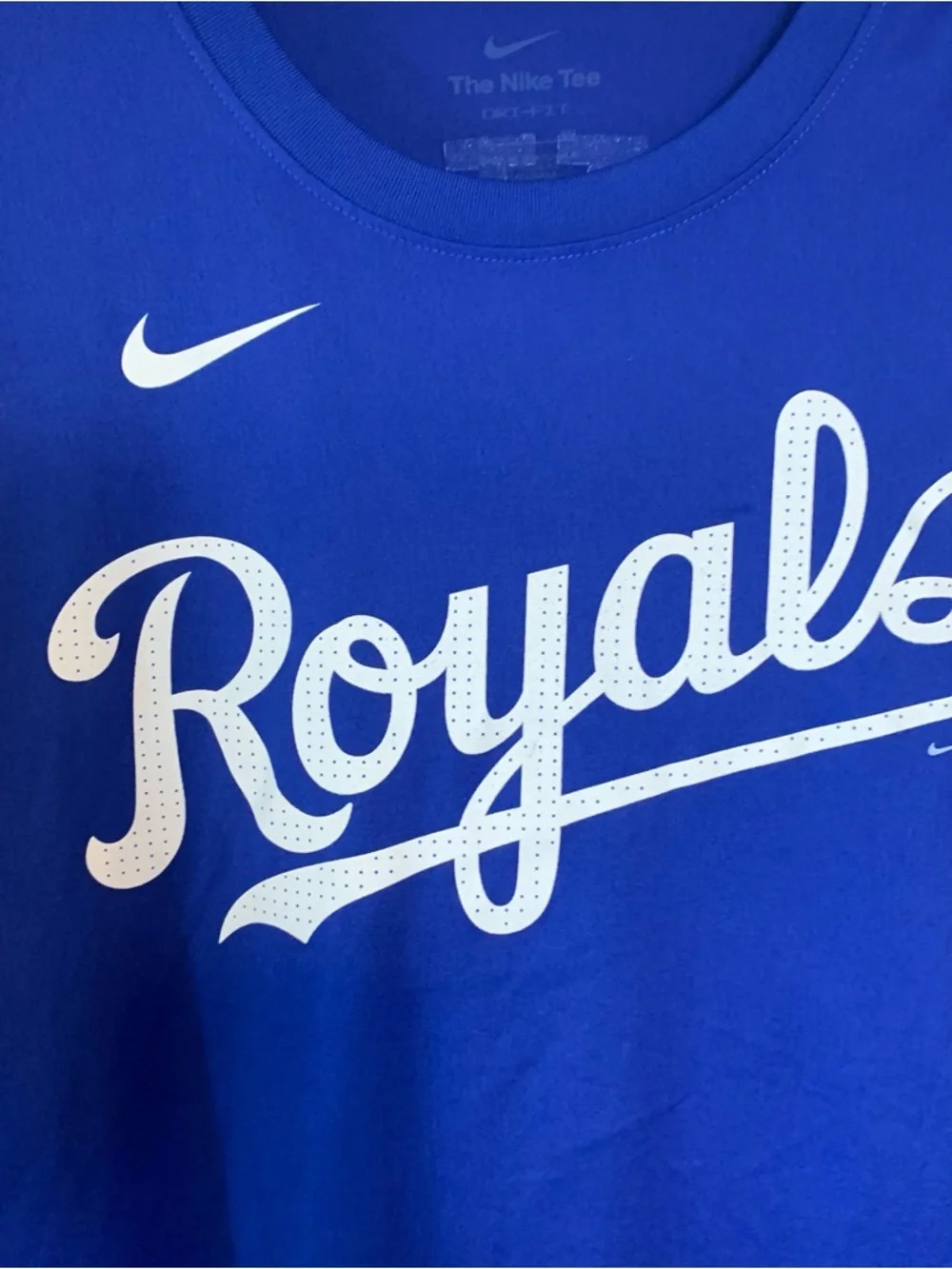 Nike‎ Blue Royals Graphic Tee XL Witt Jr Number 7 Lightweight KC Baseball